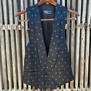 Vintage Polo Ralph Lauren Silk Shawl Lapel Tuxedo Vest Medium Flawed
